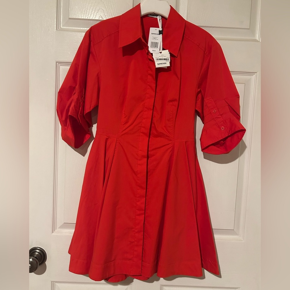 NWT Simkhai Fiery Red Jazzie Mini Dress